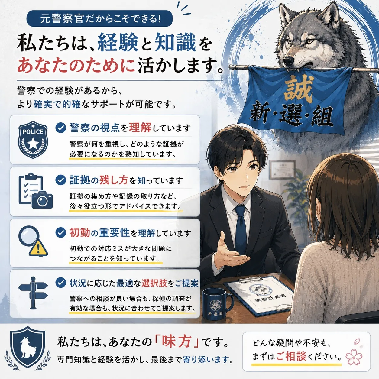 探偵と警察、どこが違うのでしょうか?