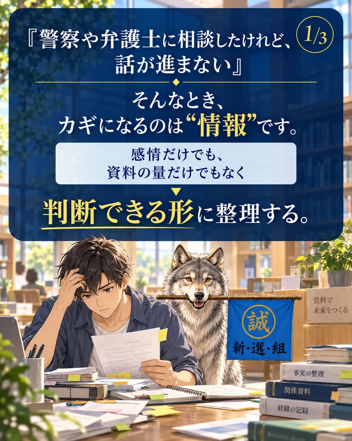 「不安なときは、情報がカギになります🔍」