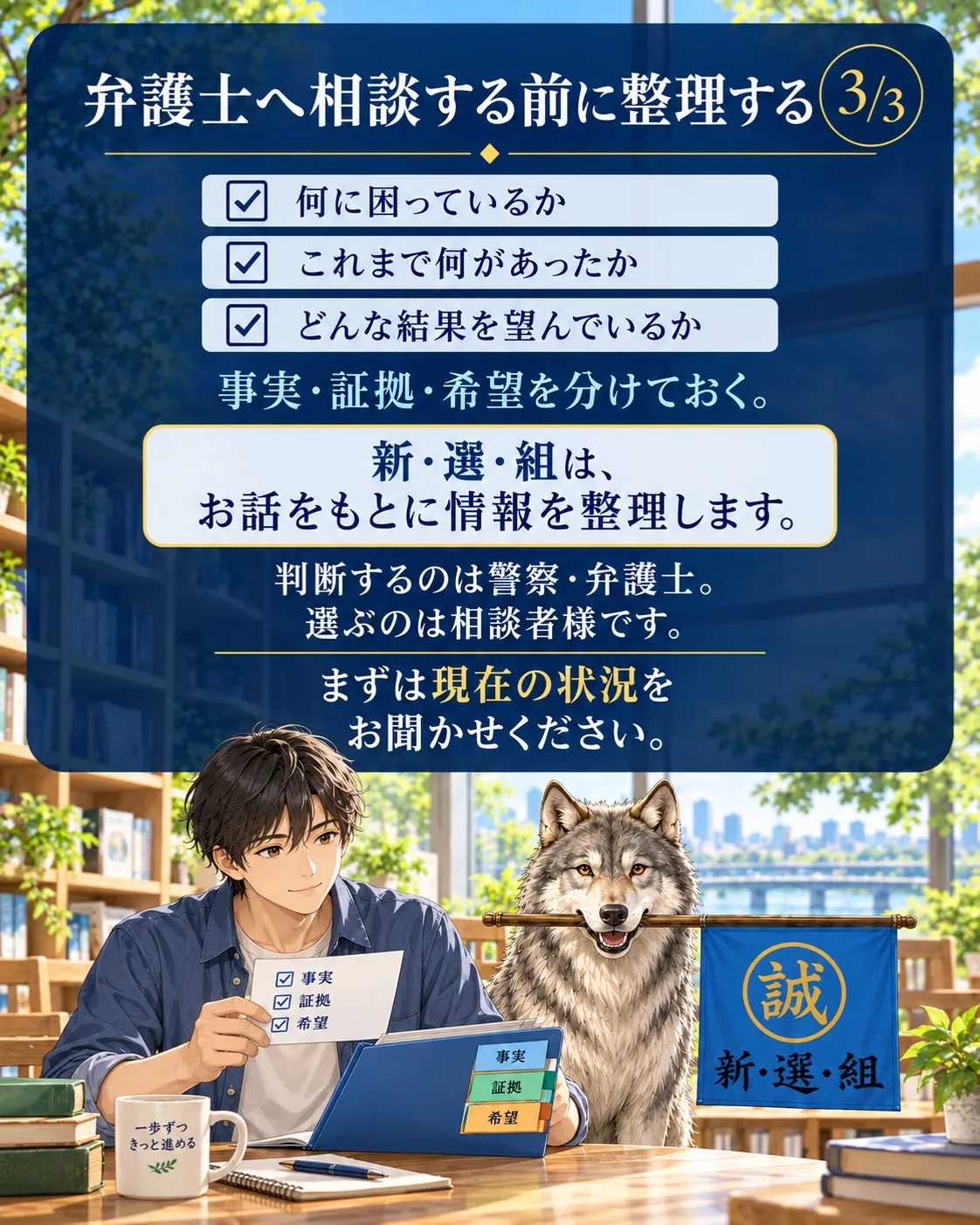 「不安なときは、情報がカギになります🔍」