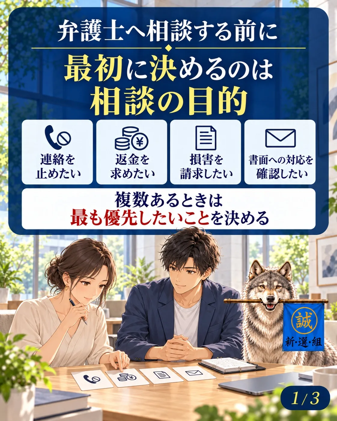 考えてみてください、弁護士に相談するのに準備が足りずに困った...